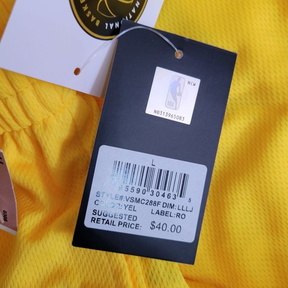 NBA UNK Lebron James #6 LA Lakers Basketball Jersey Shorts Gold Yellow vsmc288f - Picture 12 of 13